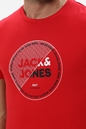 JACK & JONES-Ανδρικό t-shirt JACK & JONES 12221002 JJRALF κόκκινο